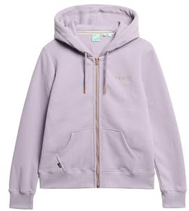 Superdry Damen Essential Kapuzenjacke mit Logo Brassica Flieder 44
