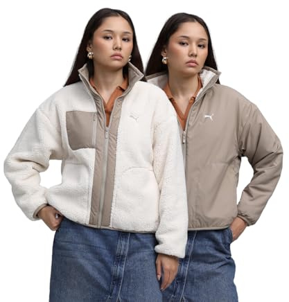 PUMA Unisex Reversible Hybrid Sherpa Jacket Übergangsjacken, Alpine Snow, S EU