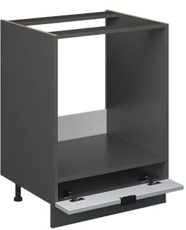 Vicco Oven housing cabinet Fame-Line, Light blue-grey, 60 cm, WT Oak