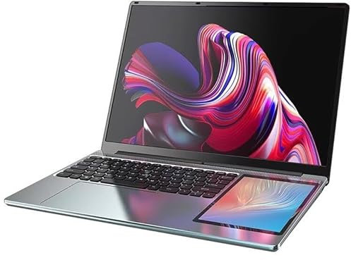 CYMINILMDPC Portátil Doble Pantalla 15.6 «IPS + 7'Doble Pantalla Ordenador portátil táctil de 12ª generación 𝐈𝐧𝐭𝐞𝐥 N100 MAX 32G DDR4 2T SSD Delgado Ordenador portátil de Oficina PC