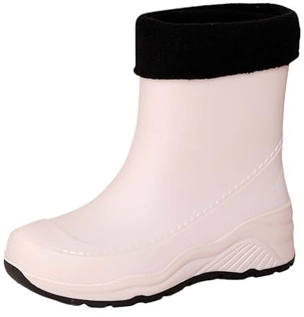 Stivali Gomma Pioggia Donna Bassi Antiscivolo, Stivali Gomma Donna Pioggia Leggere Con Pelo Rain Boots Moda Pianta Scarpe Impermeabili Donna Imbottiti Tronchetti Donna Resistenti