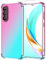 Osophter for Samsung A56 5G phone Case: with 1pcs Screen Protector two color gradient reinforced corner TPU shock absorption flexible Cell Phone Cover for Galaxy A56(Pink Teal)