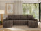 MKS MEBLE Sofa mit Schlaffunktion - Ecksofa mit Schlaffunktion und Bettkasten - Sofa 3 4 5 Sitzer - Schlafsofa - Couch - Schlafsofa mit Bettkasten - Kirasso U -Braun Velvet
