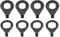 WELWIK 8PCS Bicycle Wheel Safety Washers Wheel Hub Clamp Hook Retainer Washers Folding Hook Spacer for Mountain Road Bikes MTB Front and Rear Axle Wheels Black
