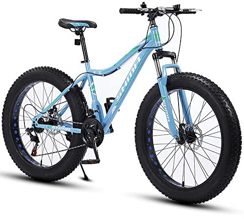 SXYKXYDL 24/26-Zoll-Mountainbike, 4,0-Zoll-Mountainbikes mit dicken Rädern, Mountainbike mit dicken Reifen für Erwachsene, Fahrrad mit 7/21/24/27/30 Gängen und hohem Kohlenstoffstahl