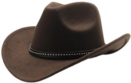 Nishiyuenyi Cowboyhut für Rollenspiele Und Festliche Anlässe Geschenkidee, Braun