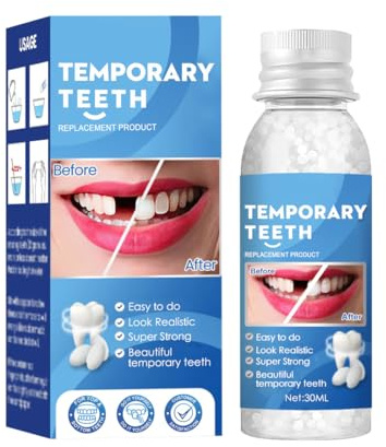 Teegxddy 1 pezzo otturazioni dentali temporanee, denti finti, otturazioni dentali modellabili, perle per restauri dentali.