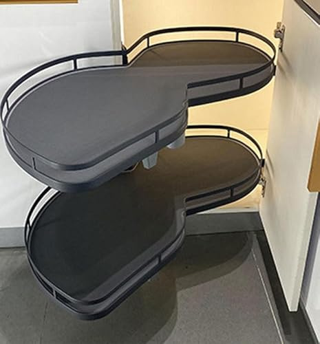 TYYCKJ Verstellbarer Eckauszug für Küchenschränke mit Ecklösung und Soft-Close-Gewürzregal; Öffnungsmechanismus Links und rechts; 900 mm Höhe für maximale Effizienz.