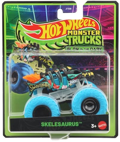 Hot Wheels Monster Trucks - (Glow in the Dark Skelesaurus JCG70)