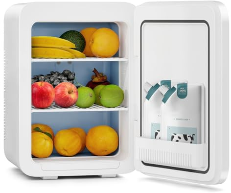 YOURLITE Mini Frigo de Chambre 20L,Mini-Réfrigérateur,Froid/Chaud,Blanc