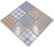 Retro Vintage Mosaik Fliese Keramik weiß blau orange grau für WAND BAD WC DUSCHE KÜCHE FLIESENSPIEGEL THEKENVERKLEIDUNG BADEWANNENVERKLEIDUNG WB22B-1404