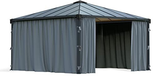 Palram Canopia Palermo 4300 Curtain Set Gartenpavillon Zubehör, grau, 1 x 480 x 217 cm