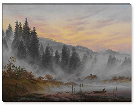 Wandkings Leinwandbilder von Caspar David Friedrich - Wähle ein Motiv & Größe: Der Morgen 1 Bild - 40 x 30 cm
