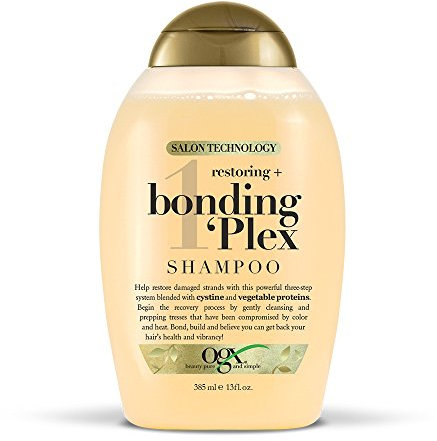 OGX Restoring Bonding Plex Shampoo für geschädigtes Haar, 385 ml