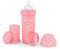 Twistshake Anti-Kolik Babyflasche mit Milchpulverbehälter und Mixer - 260 ml | Silikon-Brustwarze mit mittlerem Durchfluss | BPA-freie Babymilchflasche | Geeignet für Babys ab 2 Monaten | Rosa