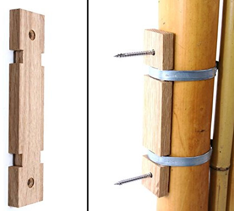 Bambusrohr Zaun Verbinder Bambuszaun Montagehelfer mit 5-7cm Schellen - Verbindungselement Befestigung an Pfosten oder Wand