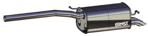 VEGAZ VS-431ERNS Endschalldämpfer Hinten Kompatibel mit VW Caddy III Kombi 2KB, 2KJ, 2CB, 2CJ 2K0253609Q 2K0253609S 2K0253609C