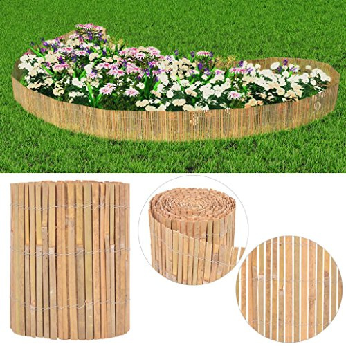 Festnight Bordure de Pelouse de Jardin en Bambou 1000 x 30 cm