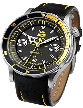 Vostok Europe Anchar Herren Uhr analog Automatik mit Leder Armband NH35A-510A522
