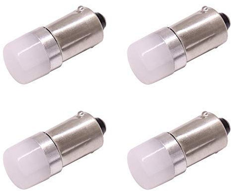 Ampoules de voiture LED de BA9S T4W, lampe blanche 6000K de 9V-24V 200LM SMD 3030, pour feux de plaque d'immatriculation d'éclairage intérieur, lumières de dôme, feux de carte, paquet de 4
