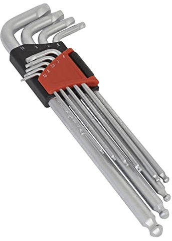 Ball-End Hex Key Set 9pc Lock-On™ - Metric