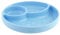 Chicco Plato para Bebé con Ventosa en la Base con 3 Compartimentos, Material Suave y Duradero, Apto para Lavavajillas y Microondas, Sin BPA – Plato con Divisiones de Silicona, Infantil +12 Meses, Azul
