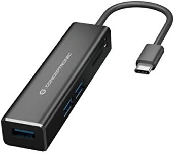 Conceptronic DONN08B Schnittstellen-Hub USB 3.2 Gen 1 (3.1 Gen 1) Type-C 5000 Mbit/s Schwarz