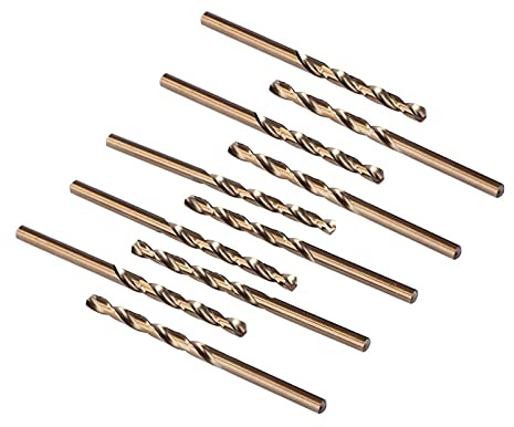 Anawakia 10 Stück M35 HSS Cobalt Bohrer HSS-Co Bohrer Set Spiralbohrer Bohrer Stahlbohrer Metallbohrer Ø (2.4mm)