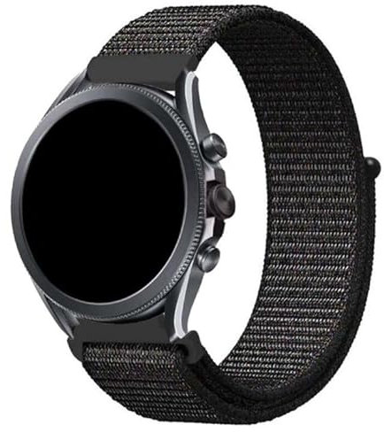 Strap-it Nylon Armband Schwarz - Passend für Polar Grit X Pro Armband - Wechselarmband Polar mit Klettverschluss - Komfortabele Ersatzarmband aus Nylon - Zubehör für Grit X Pro