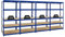 Spar Deal | 4er Set Schwerlastregal Tiger Blau | HxBxT 180x90x60 cm | Fachlast 265kg Kellerregal Lagerregal Metallregal