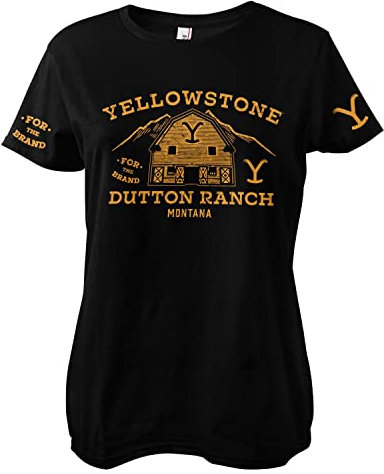 Yellowstone Officiellement sous Licence Barn Femme T-Shirt (Noir), Moyen