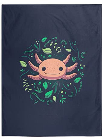 Coloranimal Weiche Decken Cartoon Axolotl Bettüberwurf Decke Winter Warm Bettwäsche Sofa Überwurf für Auto -2XL