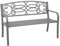 Mendler Gartenbank HWC-F44AM, Bank Parkbank Sitzbank, 2-Sitzer pulverbeschichteter Stahl - grau