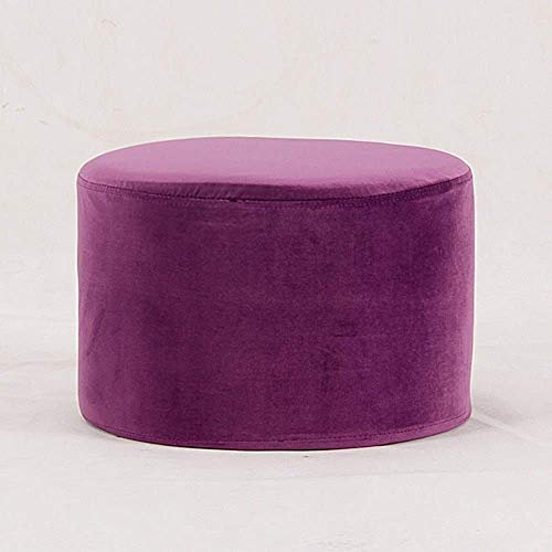 Collic Fußschemel Round Fußhocker Pouffe Sofa Stuhl Ottoman Waschbeermader/Lila