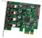 CY Carte à profil bas 4 ports PCI-E vers USB 3.0 HUB 5 Gbps PCI Express adaptateur d'extension 5 Gbps pour carte mère