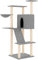 vidaXL Arbre à Chat avec griffoirs en sisal Gris Clair 143 cm, Tour à Chat, griffoir pour Chat, Poteau à Chat, Meuble pour Chat