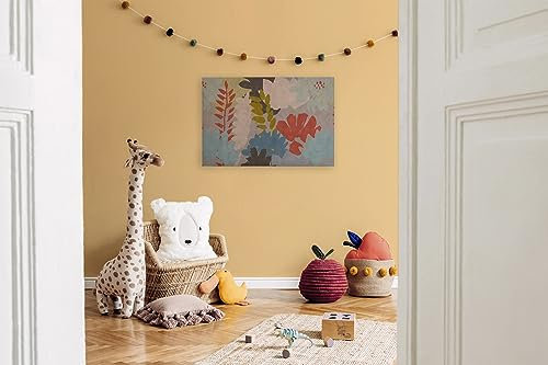 A.S. Création Leinwandbild Blumen floral abstrakt - Kunstdruck bunt rot - 90x60 cm Querformat - Moderne Wanddekoration Schlafzimmer Wohnzimmer Küche - Bild auf Keilrahmen