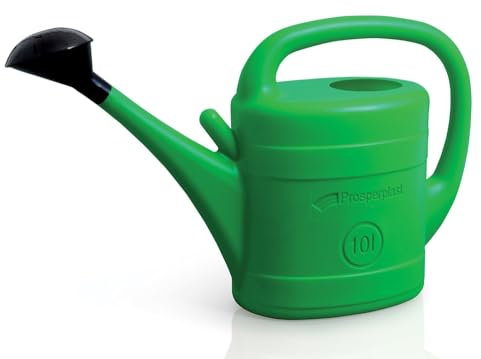 Gießkanne Gartengießkanne Blumengießkanne Bewässerung von Pflanzen Kunststoff mit Gießbrause Grün für Haus Garten Blumen Pflege (10L)