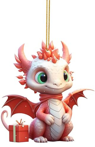 Weihnachtsdeko Dinosaur Anhänger Weihnachten Dackel 2D Acryl Lustige Weihnachtskugel Katze Cute Deko Christmas Ornaments Tree Decorations Weihnachtsbaum Schmukdeko Tannenbaumschmuck