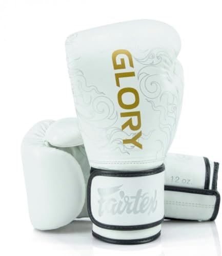 Fairtex BGVG3 X Glory Boxhandschuhe mit Klettverschluss, Weiß