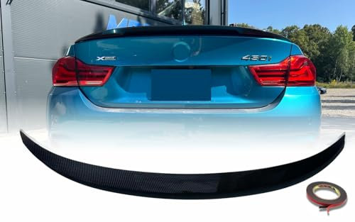 MpTuned BMW F32 M Performance Heckspoiler Carbon Optik passend für BMW 4er F32 Coupé 2014–2019 420i 428i 430i 435i 440i Heckspoilerlippe