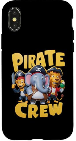 Hülle für iPhone X/XS Kindergarten Pirat Crew Tier Schule Party Shirt für Kinder