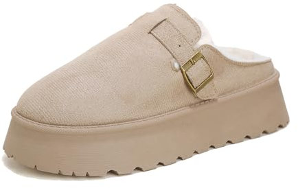 Jifenkla Scarpe invernali da donna – Stivali da neve con calda imbottitura e comodi stivali invernali alla caviglia, impermeabili e foderati in pelliccia per esterni in inverno