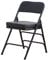 BOOSDEN Gepolsterter Klappstuhl mit dickem Kissen, robuster Metall-Klappstuhl für Outdoor & Indoor & Essen & Party, Schwarz