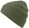 Roughtex Beanie aus Bio-Baumwolle Doppellagiger Strick, atmungsaktiv und weich Wintermütze Damen Herren Oliv