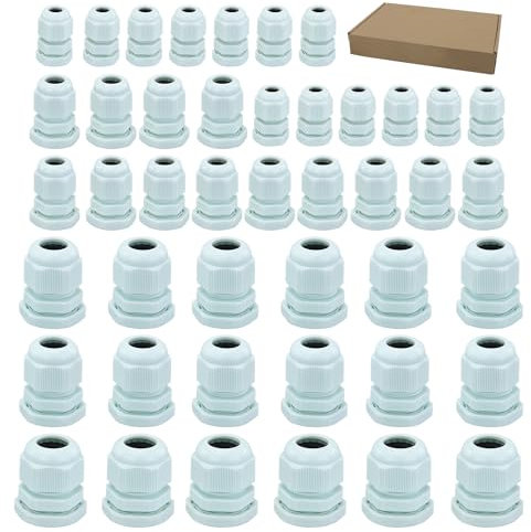 Set di 44 raccordi per cavi – Passacavo impermeabile Set di viti per scatola di derivazione, scatola di distribuzione, scatola di fusibili, distributore a parete