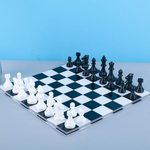 Moules en silicone en résine époxy pour jeu d'échecs et damier international (petit échiquier)