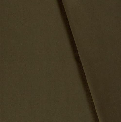 Canvas Stoff Meterware - stabile Baumwolle Uni, reißfester Taschenstoff - schwerer Baumwollstoff - Trachtenstoff - Panama *Ab 50cm, Farbe: 026 olive