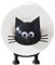 Cat Toilet Roll Holder, Funny Free Standing Toilet Paper Holder, Hilarious Black Cat Paper Roll Storage for Bathroom Bedroom Living Room Kitchen