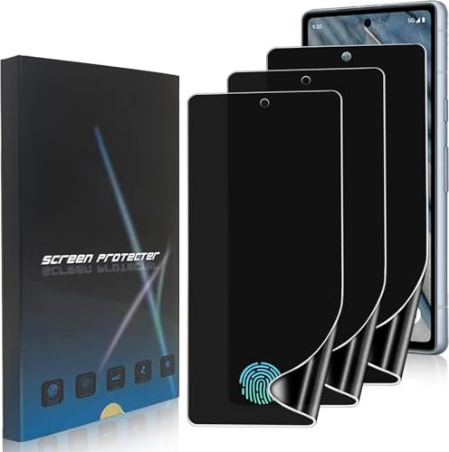 3 Piezas Protector de Pantalla de Privacidad para Google Pixel 7A 6.1, Anti Espía Película Protectora Hidrogel de TPU Flexible para Google Pixel 7A [Compatible con Sensor de Huellas Dactilares]